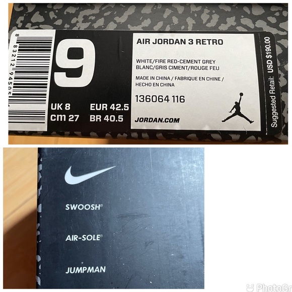 NIKE AIR JORDAN 3 HALL OF FAME LIMITED EDITION SNEAKERS ***COLLECTOR’S ITEM - Picture 7 of 8